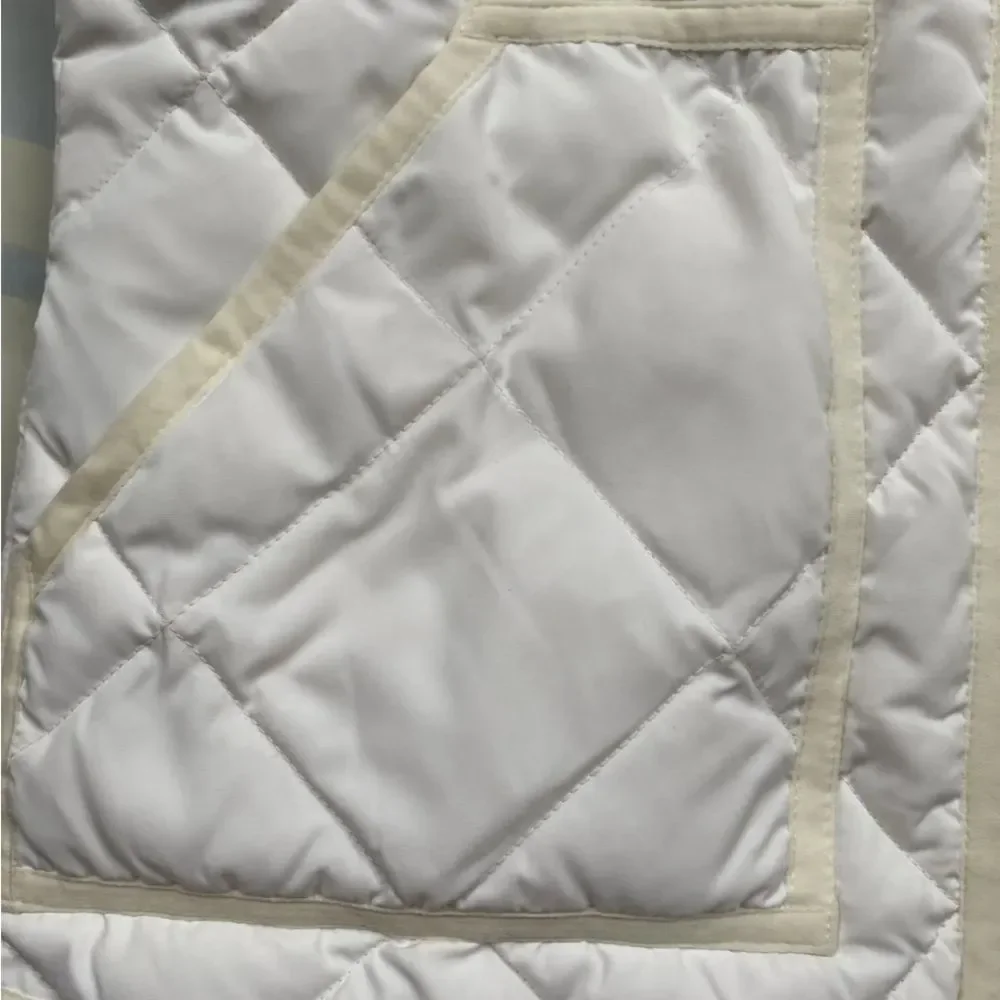 J CREW Women Cream Quilted Full Zip Puffer Vest Size XXS - Picture 11 of 13